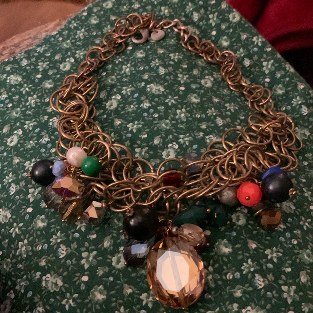 Multicolored beads Necklace Moon C Paris